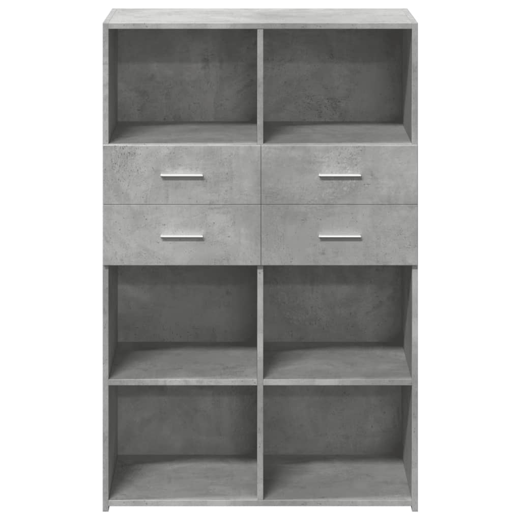 Highboard Concrete Grey 80x42,5x124 cm Engineered Wood