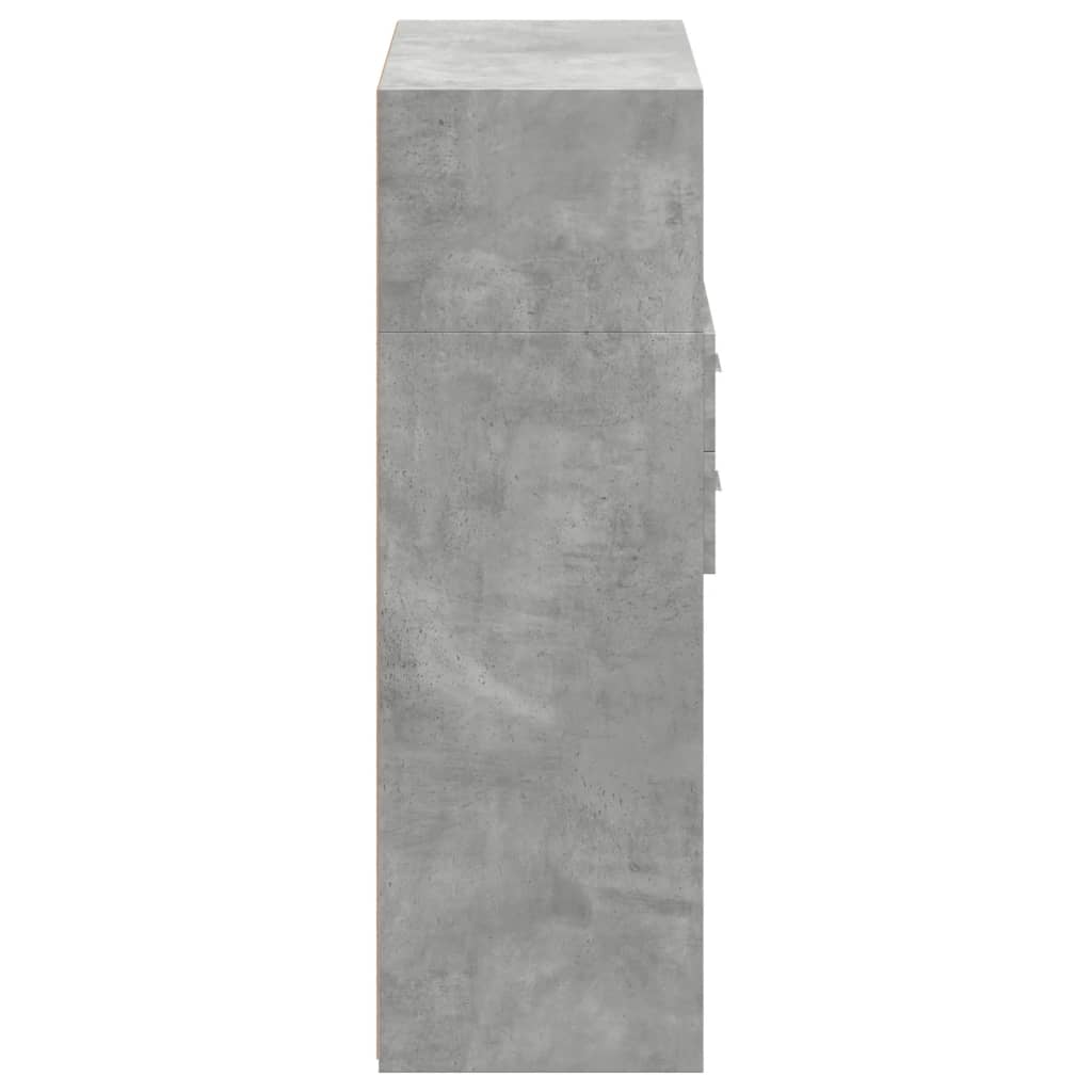 Highboard Concrete Grey 80x42,5x124 cm Engineered Wood