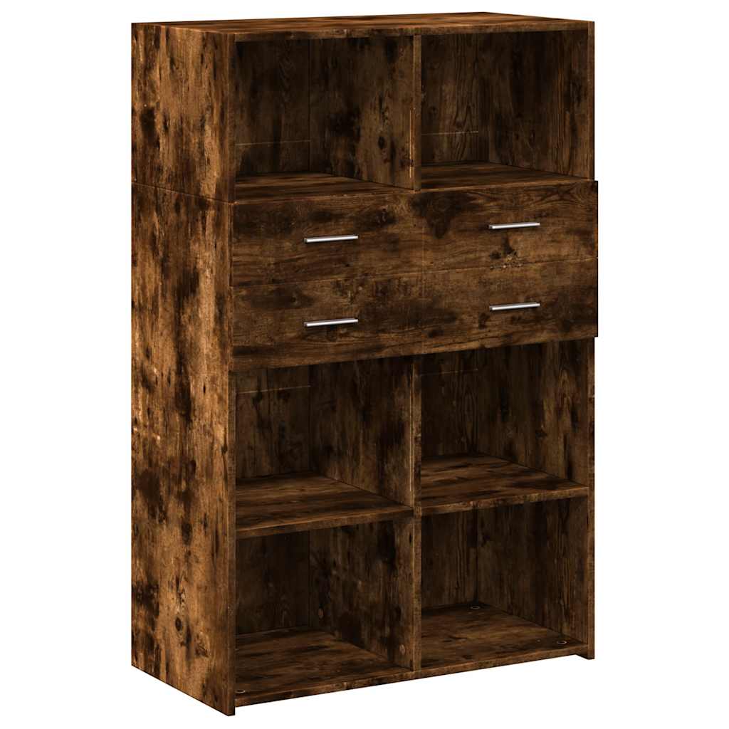 Highboard Smoked Oak 80x42,5x124 cm Engineered Wood