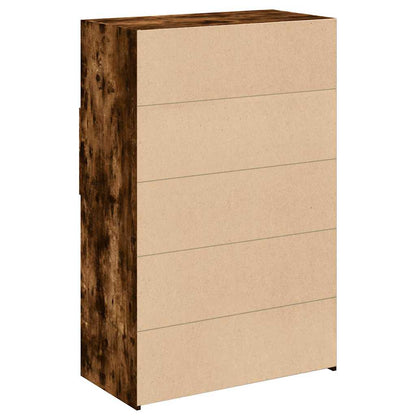 Highboard Smoked Oak 80x42,5x124 cm Engineered Wood
