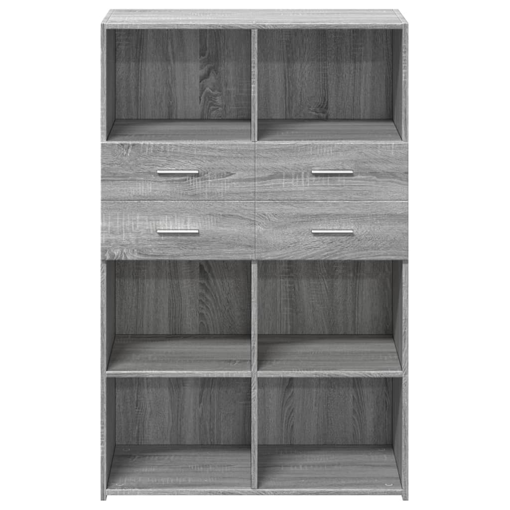 Highboard Grey Sonoma 80x42,5x124 cm Engineered Wood