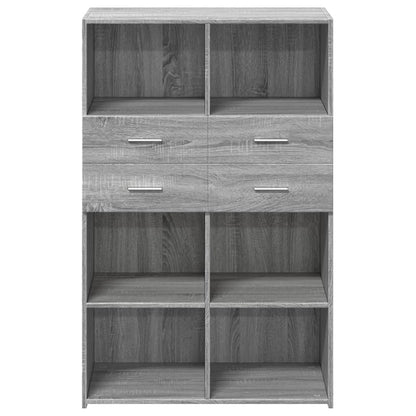 Highboard Grey Sonoma 80x42,5x124 cm Engineered Wood