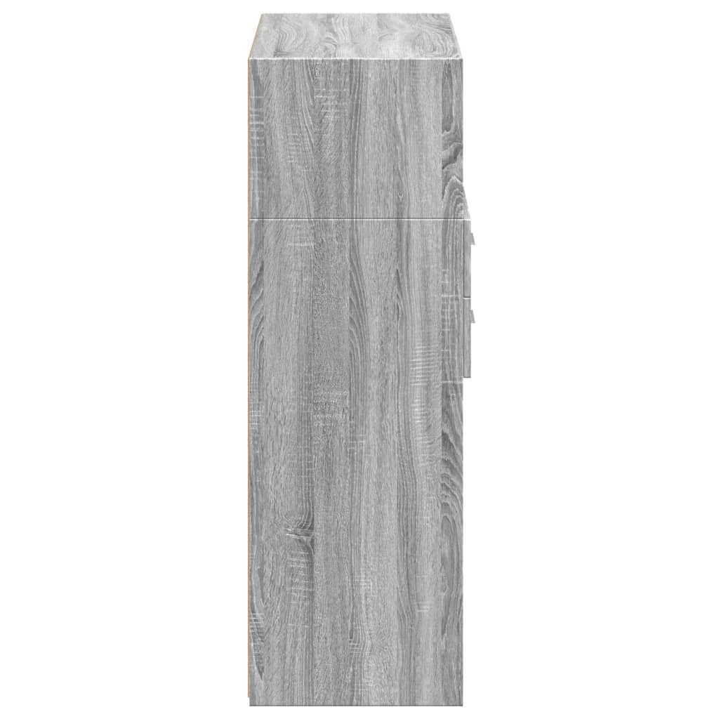 Highboard Grey Sonoma 80x42,5x124 cm Engineered Wood