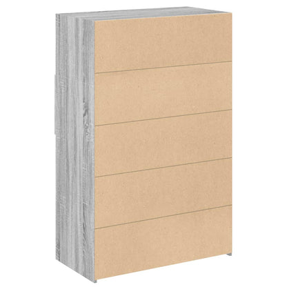 Highboard Grey Sonoma 80x42,5x124 cm Engineered Wood
