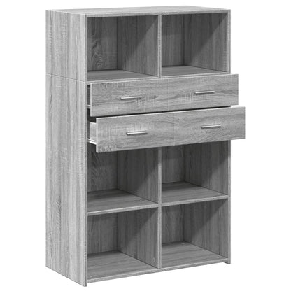 Highboard Grey Sonoma 80x42,5x124 cm Engineered Wood