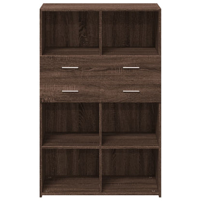 Highboard Brown Oak 80x42,5x124 cm Engineered Wood