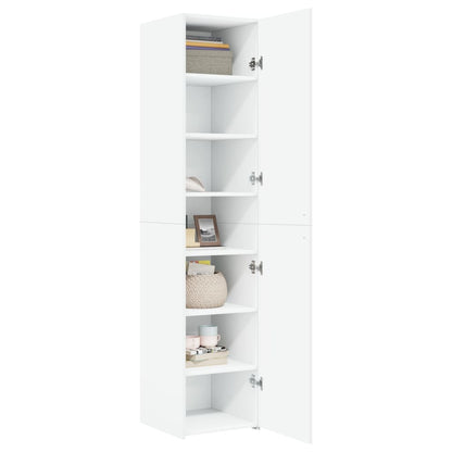 Highboard White 40x42.5x185 cm Engineered Wood