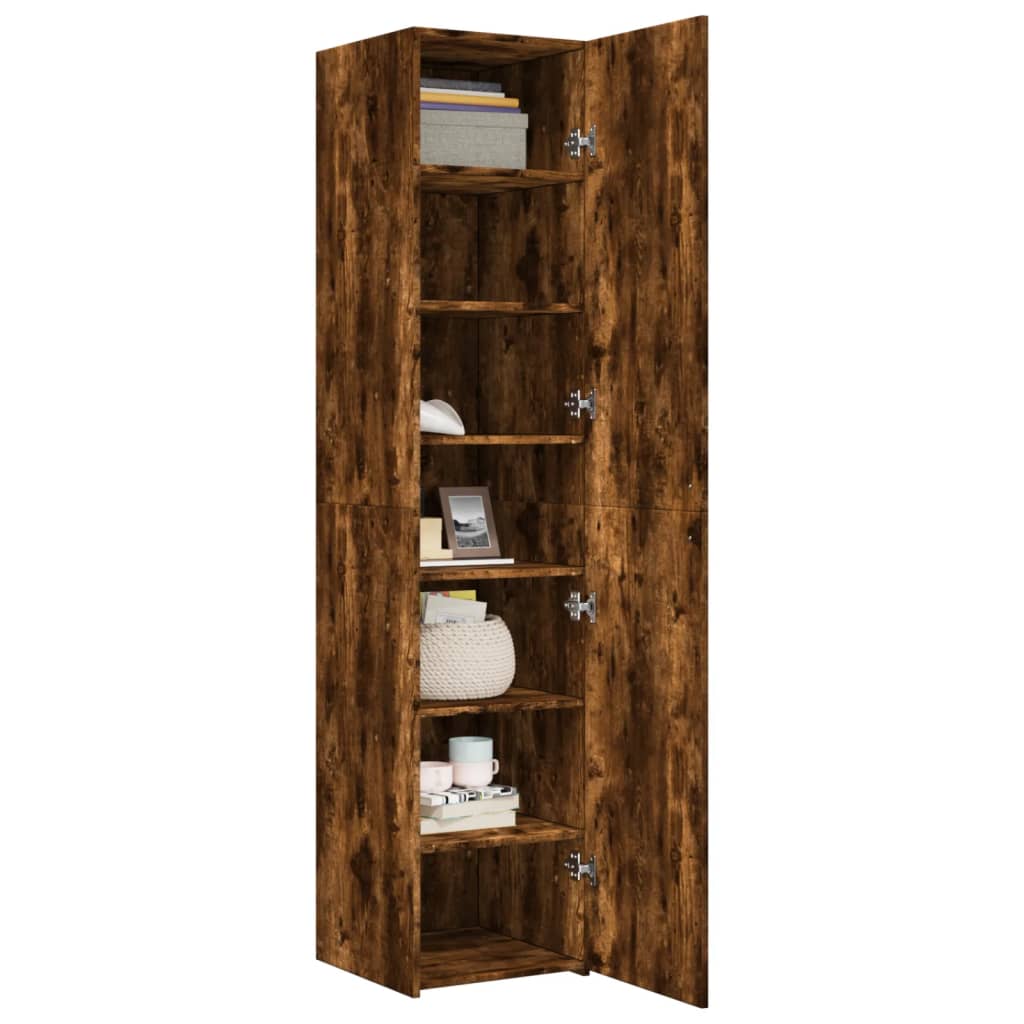 Highboard Smoked Oak 40x42.5x185 cm Engineered Wood