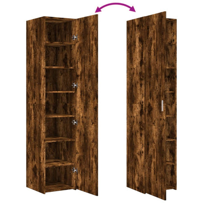 Highboard Smoked Oak 40x42.5x185 cm Engineered Wood