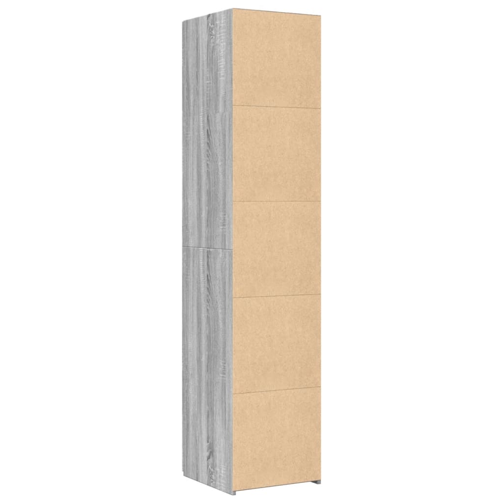 Highboard Grey Sonoma 40x42.5x185 cm Engineered Wood