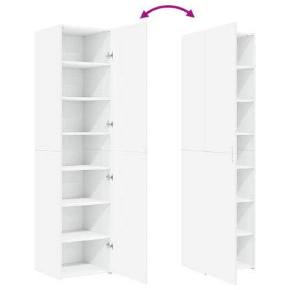 Highboard White 45x42,5x185 cm Engineered Wood