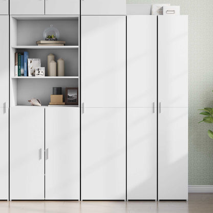 Highboard White 45x42,5x185 cm Engineered Wood