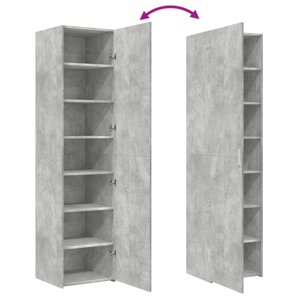 Highboard Concrete Grey 45x42.5x185 cm Engineered Wood