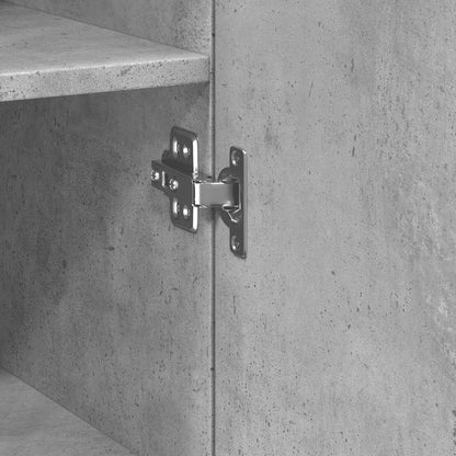 Highboard Concrete Grey 45x42.5x185 cm Engineered Wood