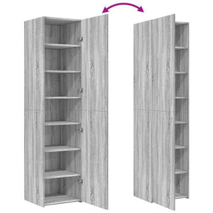 Highboard Grey Sonoma 45x42.5x185 cm Engineered Wood