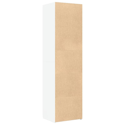 Highboard White 50x42.5x185 cm Engineered Wood