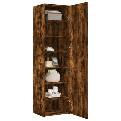 Highboard Smoked Oak 50x42.5x185 cm Engineered Wood