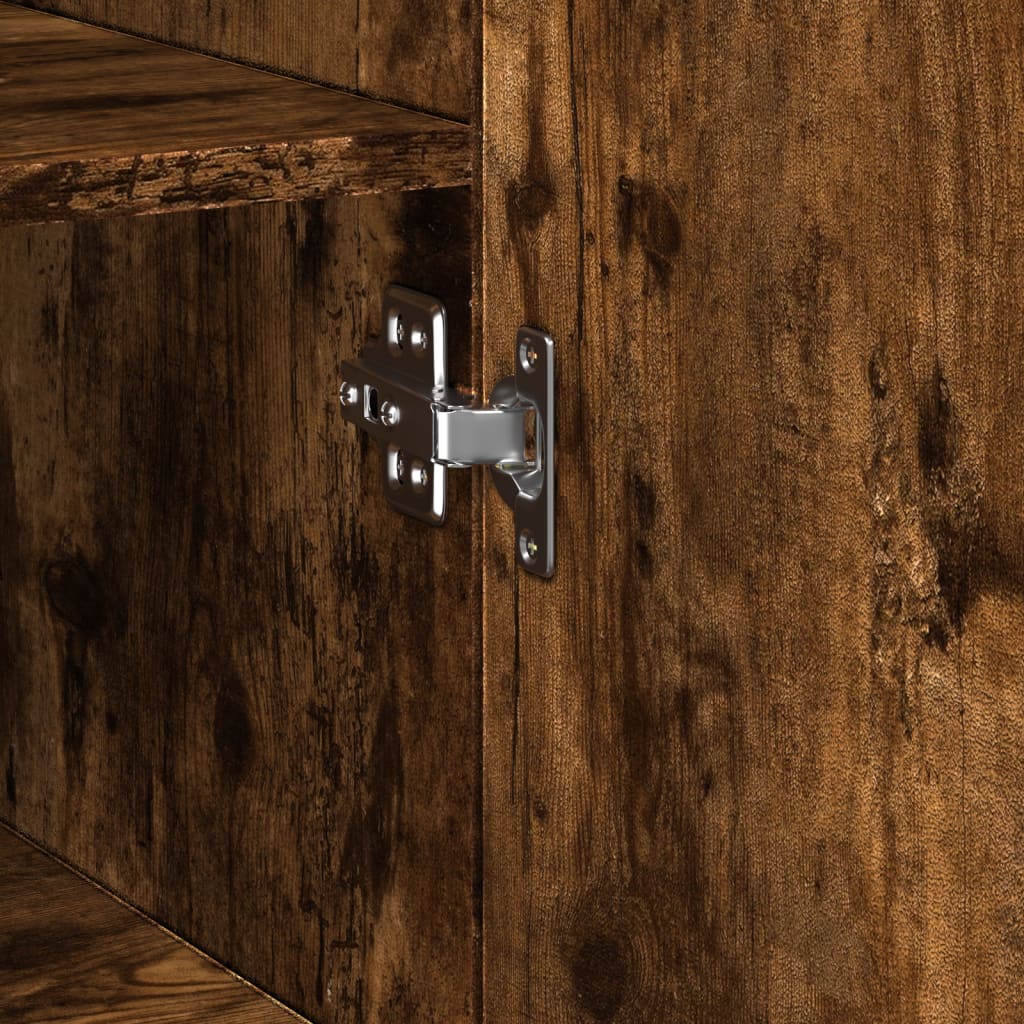 Highboard Smoked Oak 50x42.5x185 cm Engineered Wood