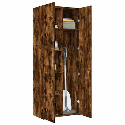 Highboard Smoked Oak 70x42.5x185 cm Engineered Wood