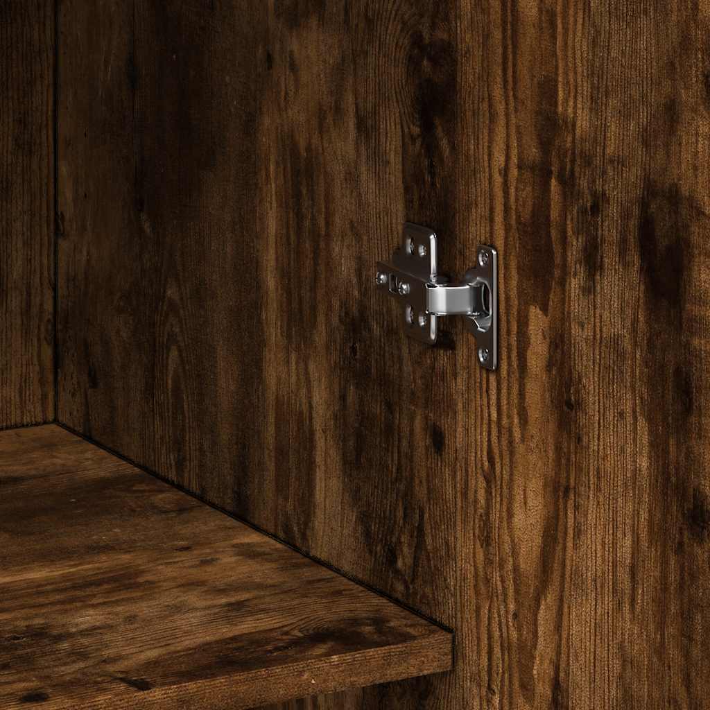 Highboard Smoked Oak 70x42.5x185 cm Engineered Wood