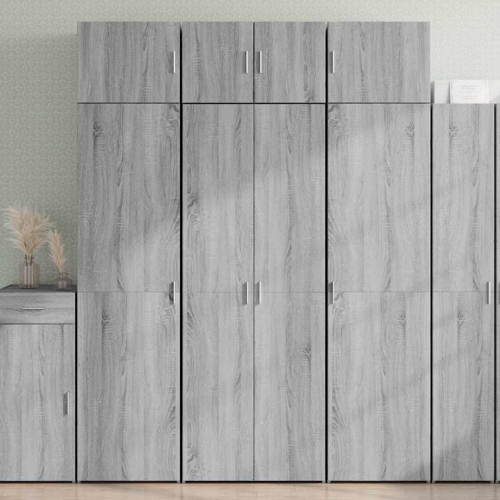 Highboard Grey Sonoma 70x42,5x185 cm Engineered Wood