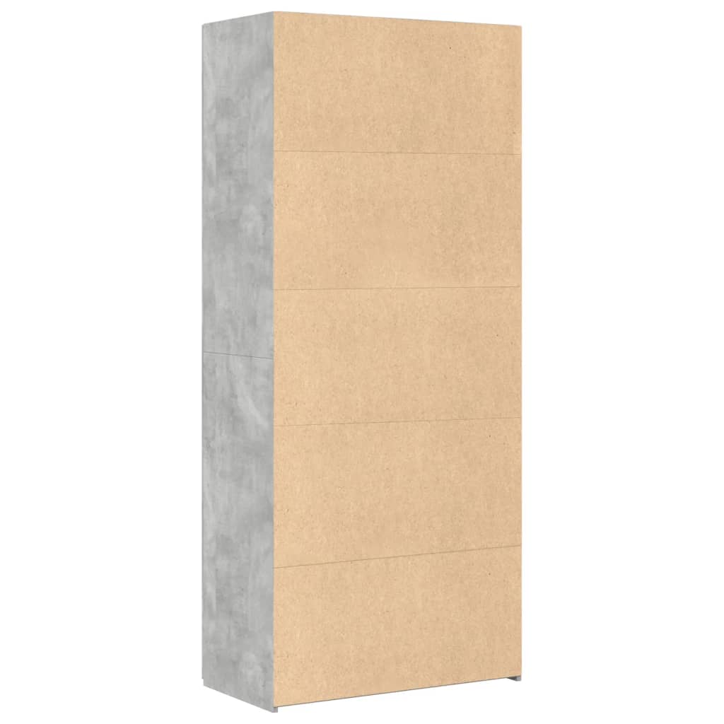 Highboard Concrete Grey 80x42.5x185 cm Engineered Wood