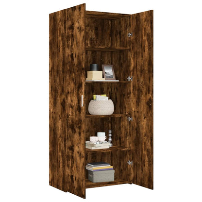Highboard Smoked Oak 80x42.5x185 cm Engineered Wood