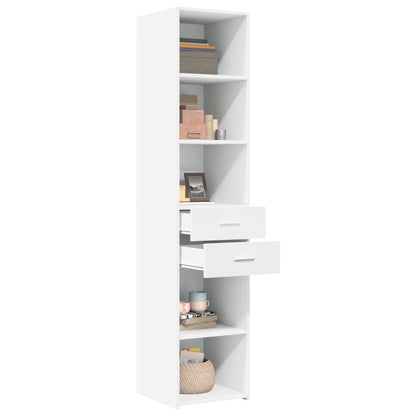 Highboard White 40x42,5x185 cm Engineered Wood
