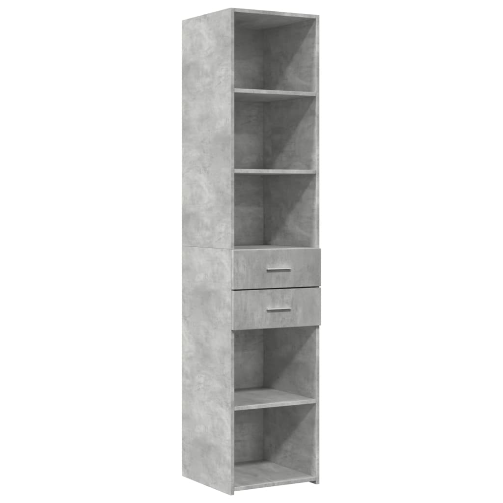 Highboard Concrete Grey 40x42,5x185 cm Engineered Wood