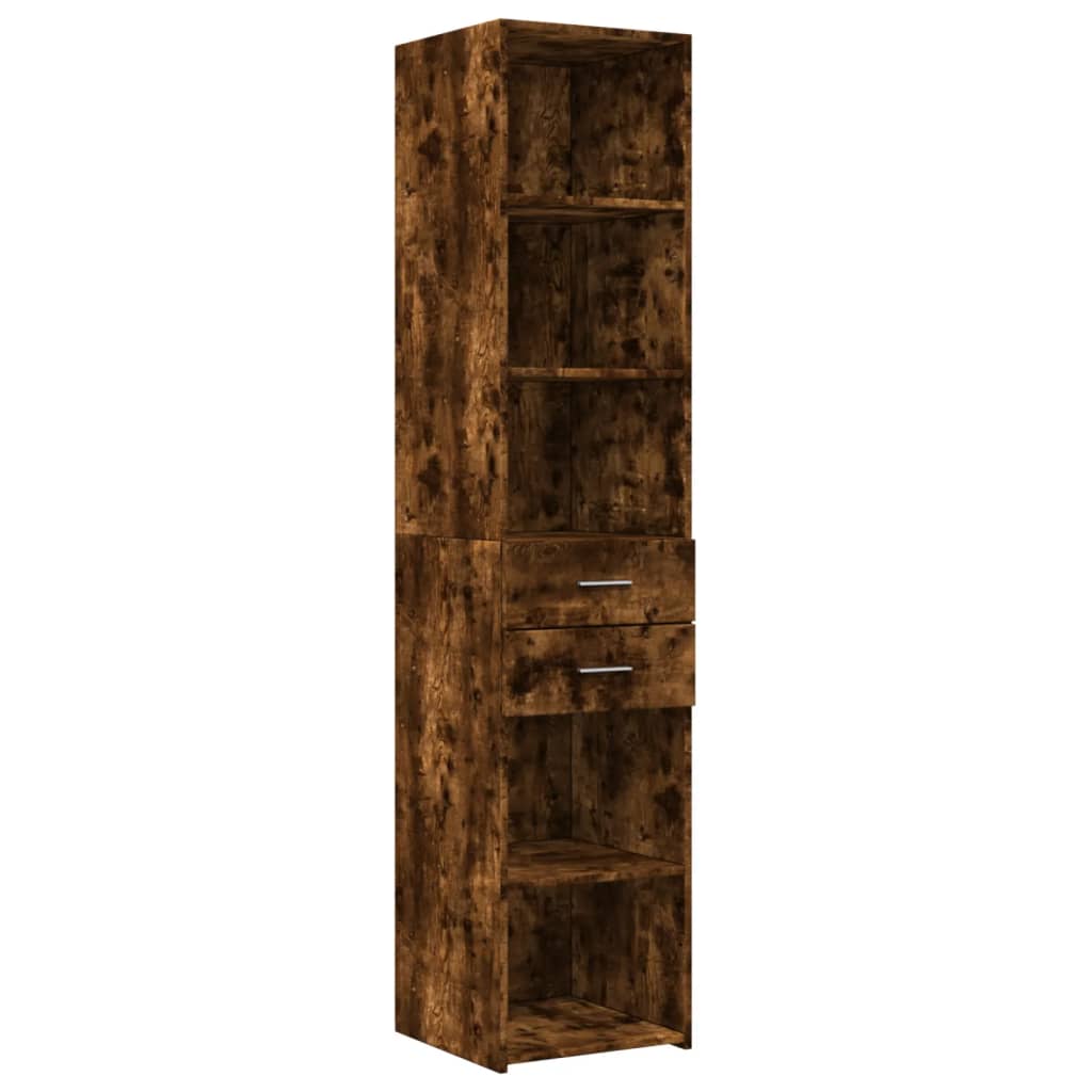 Highboard Smoked Oak 40x42,5x185 cm Engineered Wood
