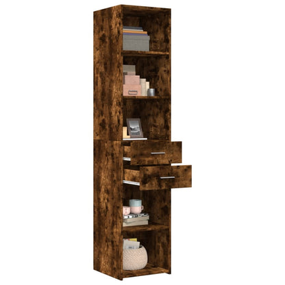 Highboard Smoked Oak 40x42,5x185 cm Engineered Wood