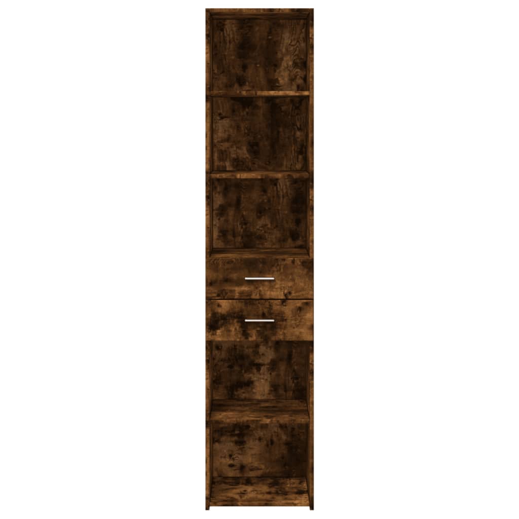 Highboard Smoked Oak 40x42,5x185 cm Engineered Wood