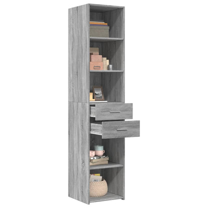 Highboard Grey Sonoma 40x42,5x185 cm Engineered Wood