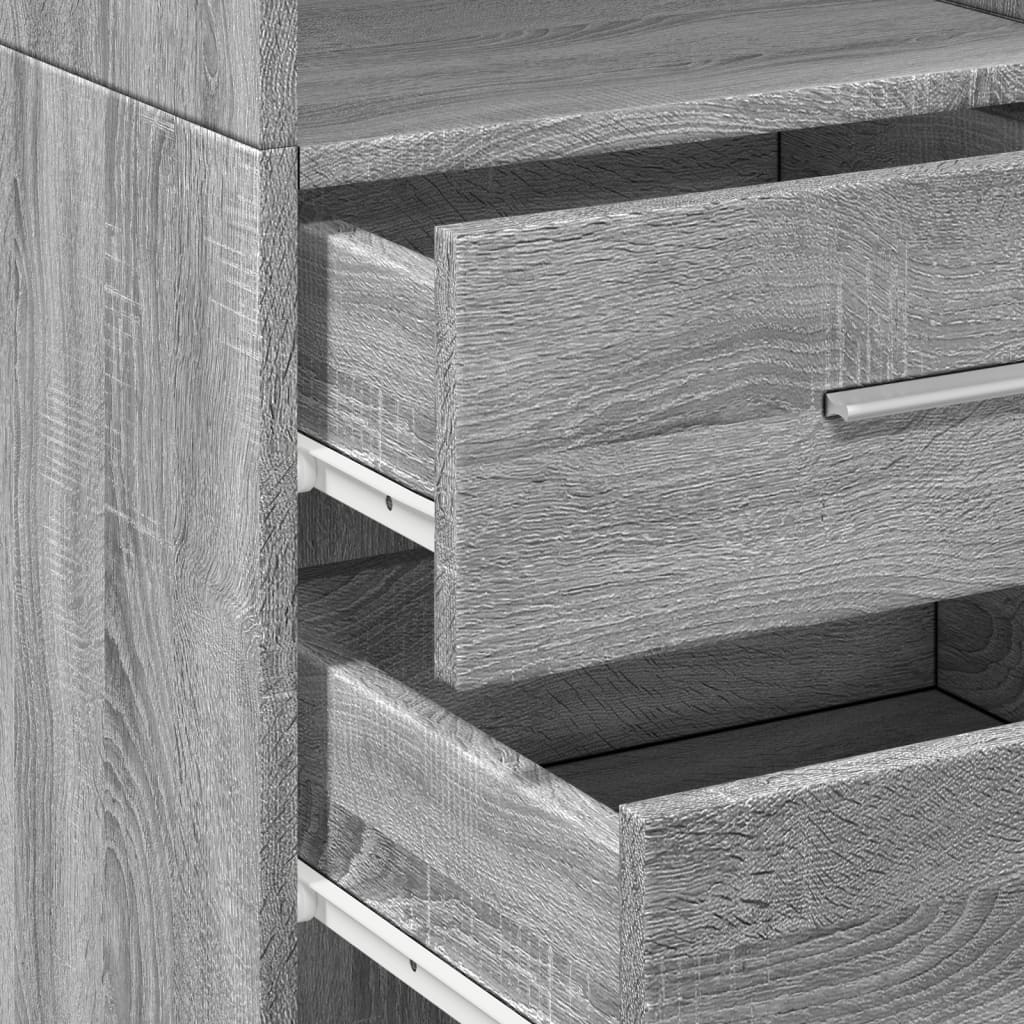 Highboard Grey Sonoma 40x42,5x185 cm Engineered Wood