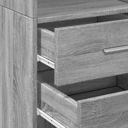 Highboard Grey Sonoma 40x42,5x185 cm Engineered Wood