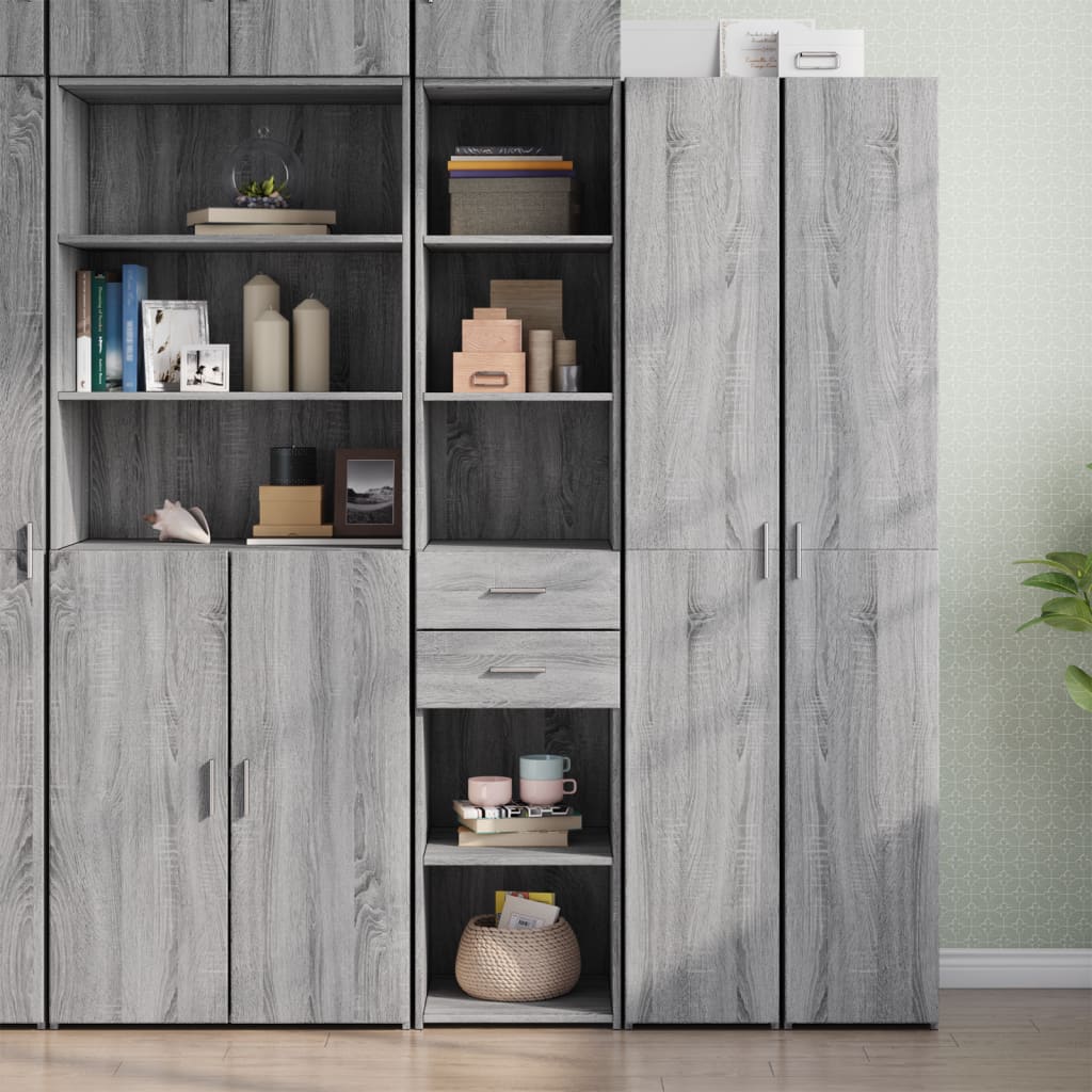 Highboard Grey Sonoma 40x42,5x185 cm Engineered Wood