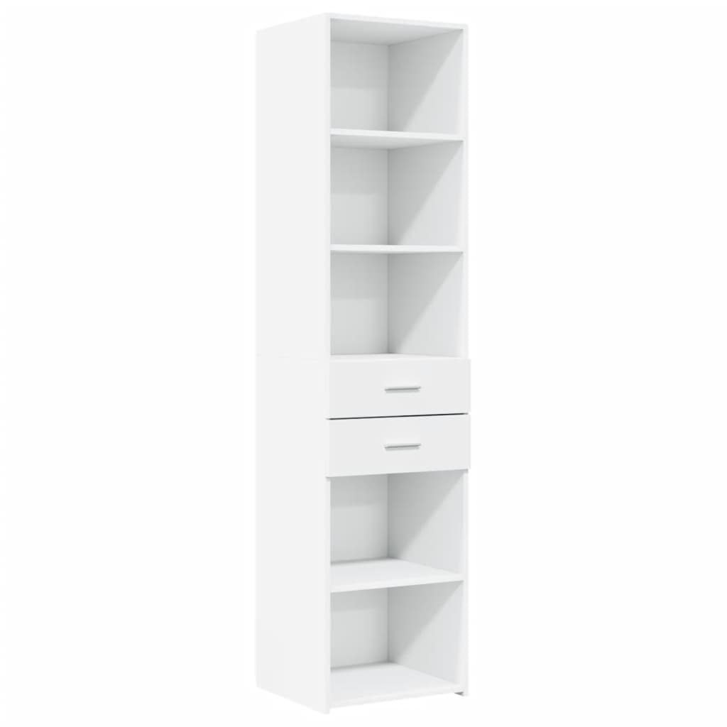 Highboard White 45x42,5x185 cm Engineered Wood