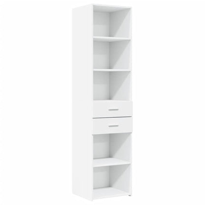 Highboard White 45x42,5x185 cm Engineered Wood