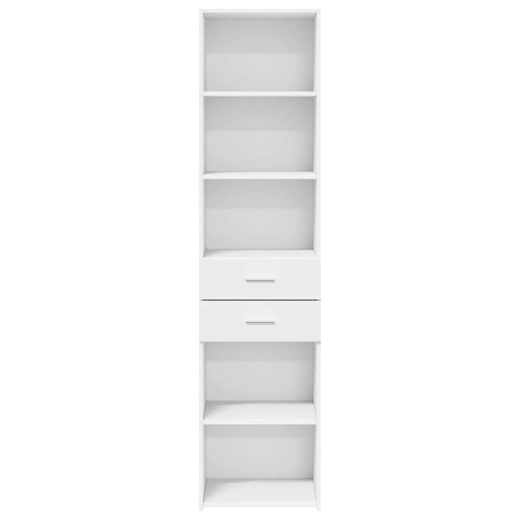 Highboard White 45x42,5x185 cm Engineered Wood