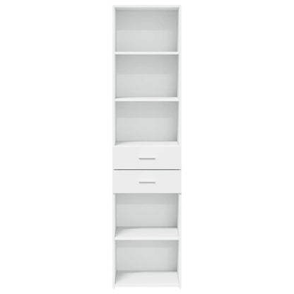 Highboard White 45x42,5x185 cm Engineered Wood