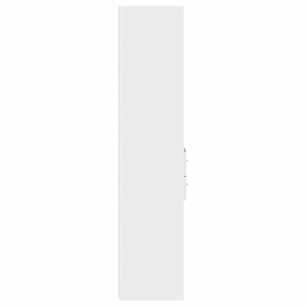 Highboard White 45x42,5x185 cm Engineered Wood