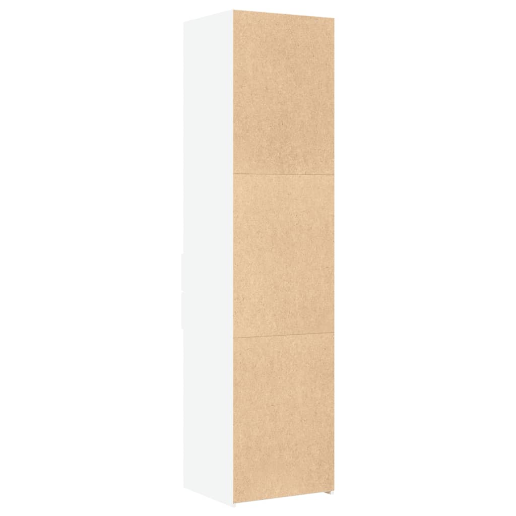 Highboard White 45x42,5x185 cm Engineered Wood