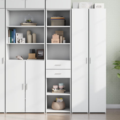 Highboard White 45x42,5x185 cm Engineered Wood