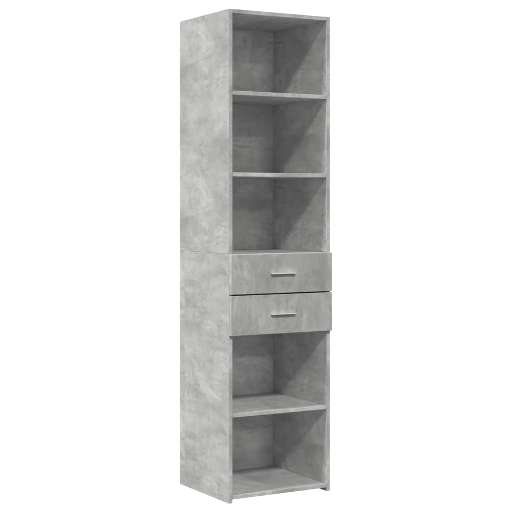 Highboard Concrete Grey 45x42,5x185 cm Engineered Wood