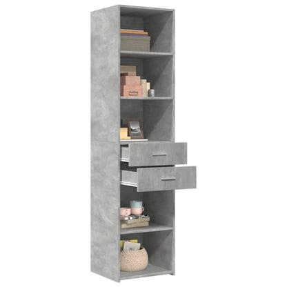 Highboard Concrete Grey 45x42,5x185 cm Engineered Wood