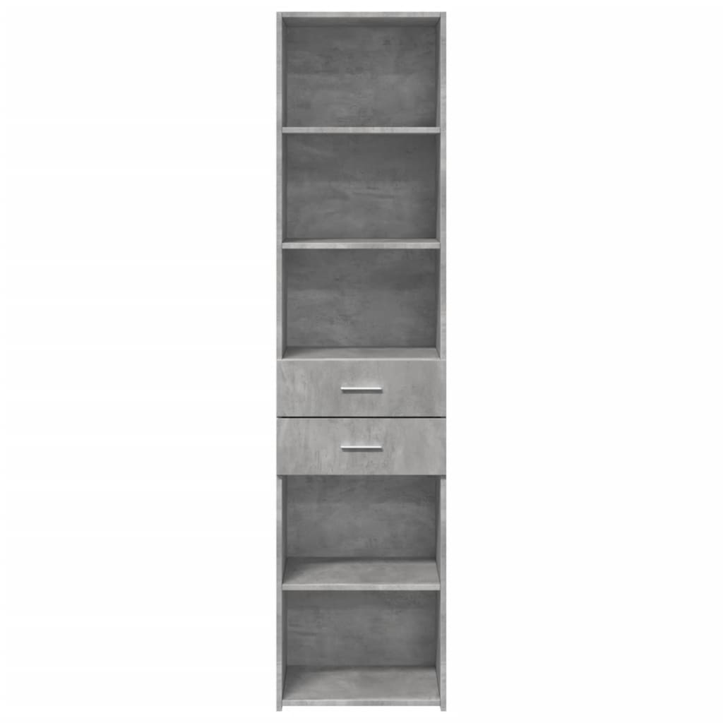Highboard Concrete Grey 45x42,5x185 cm Engineered Wood
