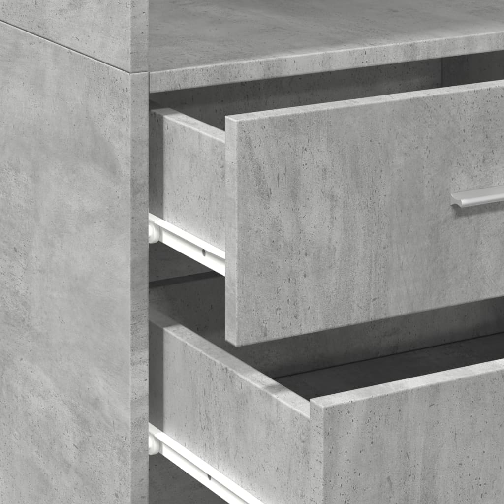 Highboard Concrete Grey 45x42,5x185 cm Engineered Wood