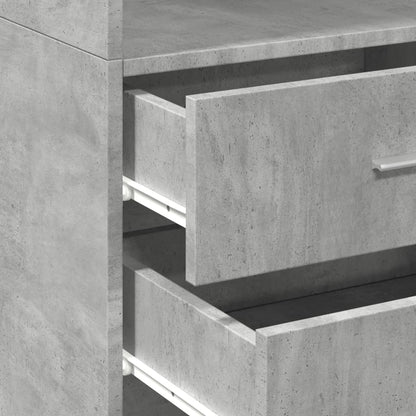 Highboard Concrete Grey 45x42,5x185 cm Engineered Wood