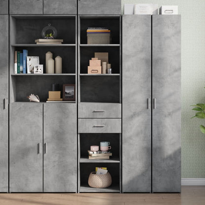 Highboard Concrete Grey 45x42,5x185 cm Engineered Wood