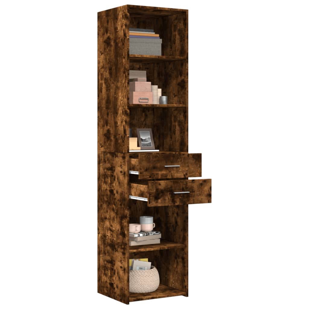 Highboard Smoked Oak 45x42,5x185 cm Engineered Wood